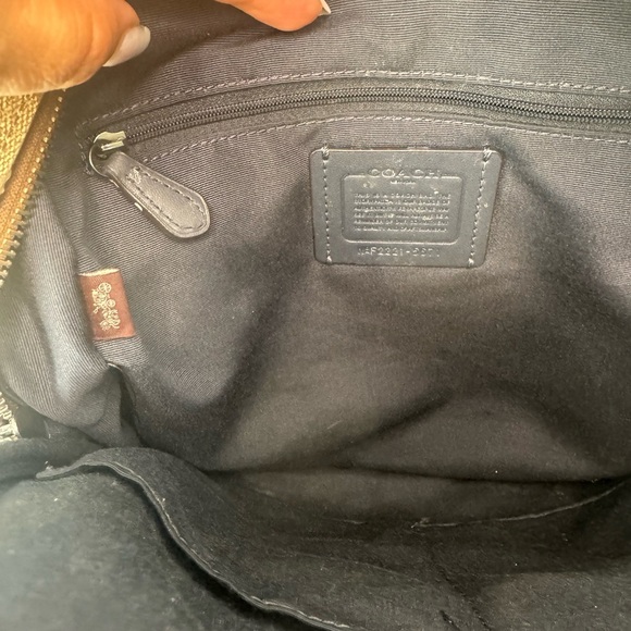Coach Tan and Green Monogram Backpack - Picture 11 of 11